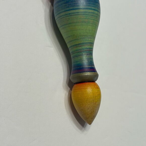 Wooden Maple Ornament Multi Color Polyurethane Spindle Christmas Ornament - Picture 5 of 8